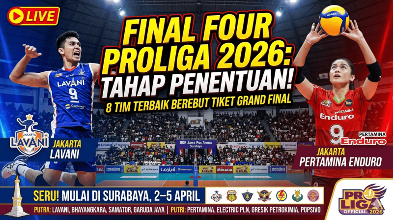 Final Four Proliga 2026 Mulai Masuk Tahap Penentuan