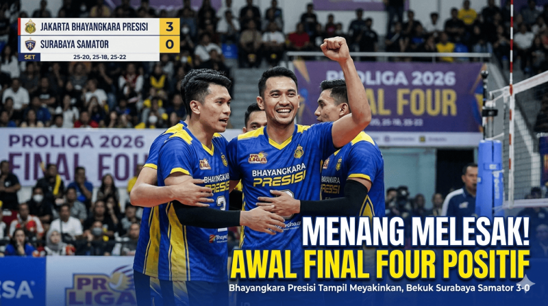 Jakarta Bhayangkara Presisi Tampil Meyakinkan di Awal Final Four Proliga 2026